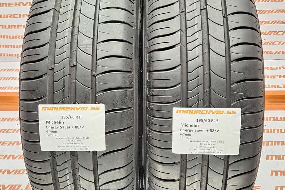 Used summer tire 195/60R15 Michelin Energy Saver + 88/V