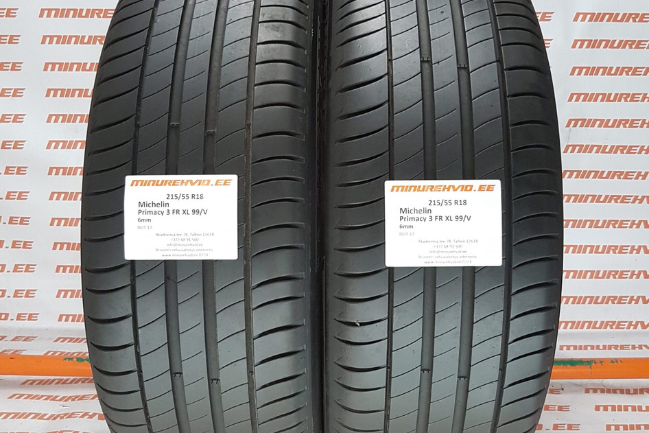 Kasutatud suverehv 215/55R18 Michelin Primacy 3 FR XL 99/V