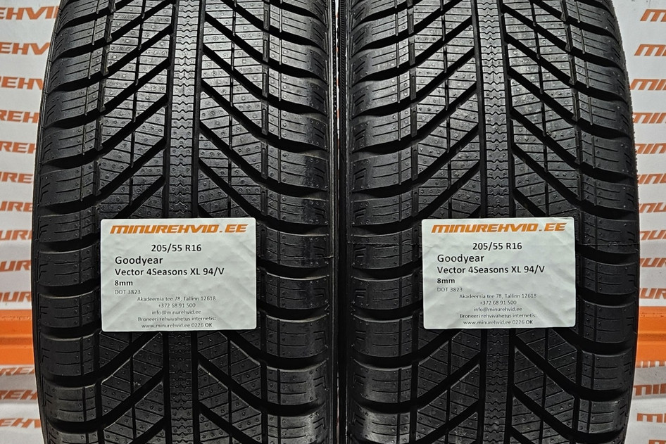 Kasutatud lamellrehv 205/55R16 GoodYear Vector 4Seasons XL 94/V
