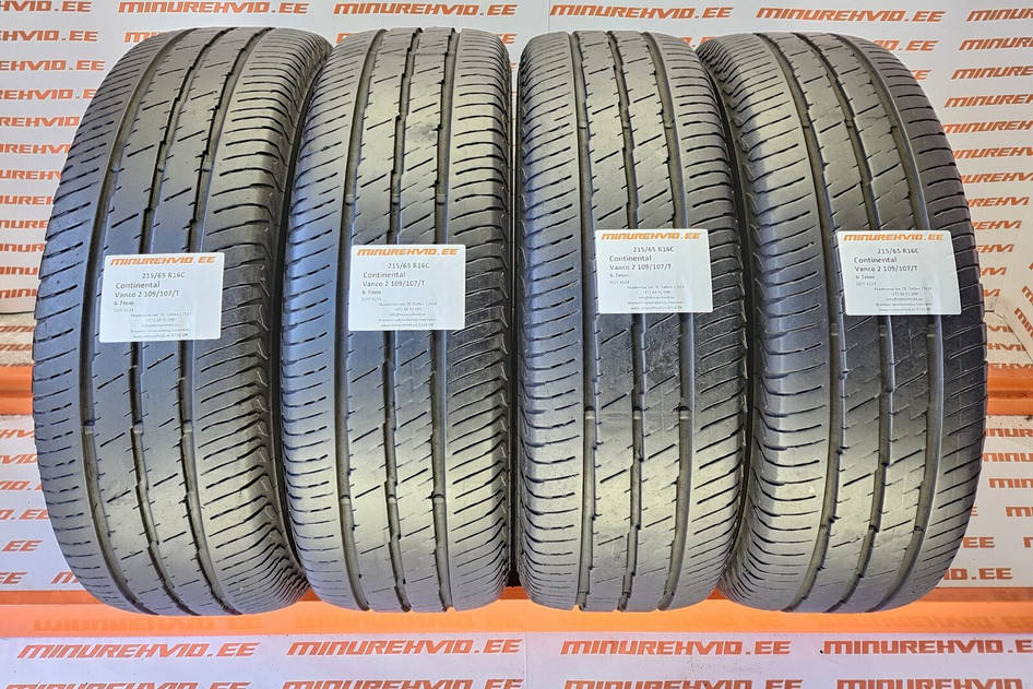 Used summer tire 215/65R16 Continental Vanco 2 109/107/T