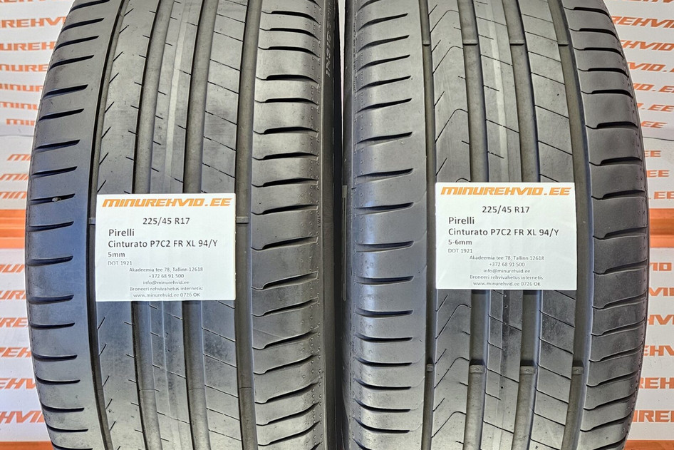 Used summer tire 225/45R17 Pirelli Cinturato P7C2 FR XL 94/Y