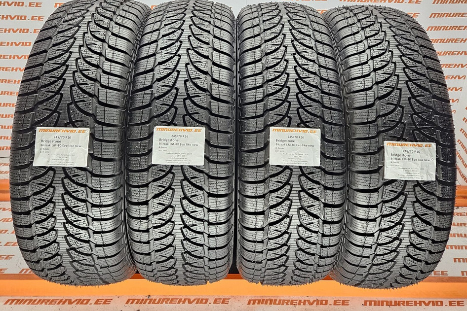 Used studless winter tire 245/70R16 Bridgestone Blizzak LM-80 Evo like new