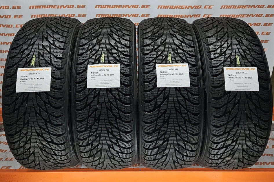 Used studless winter tire 195/50R16 Nokian Hakkapeliitta R2 XL 88/R