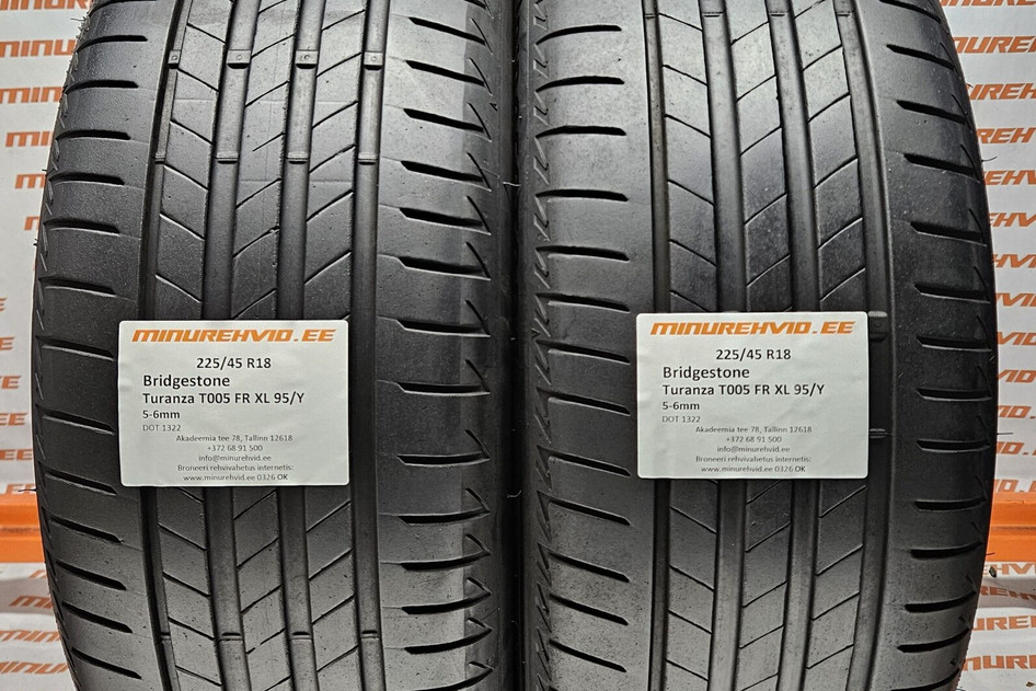 Kasutatud suverehv 225/45R18 Bridgestone Turanza T005 FR XL 95/Y 1322