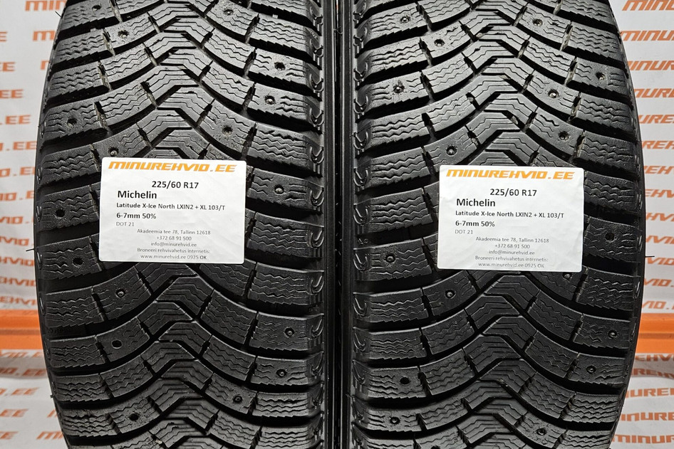 Used studded tire 225/60R17 Michelin Latitude X-Ice North LXIN2 XL 103/T