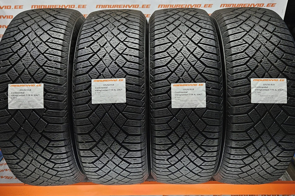 Lietots studless winter tire 225/60R18 Continental VikingContact 7 FR XL 104/T.