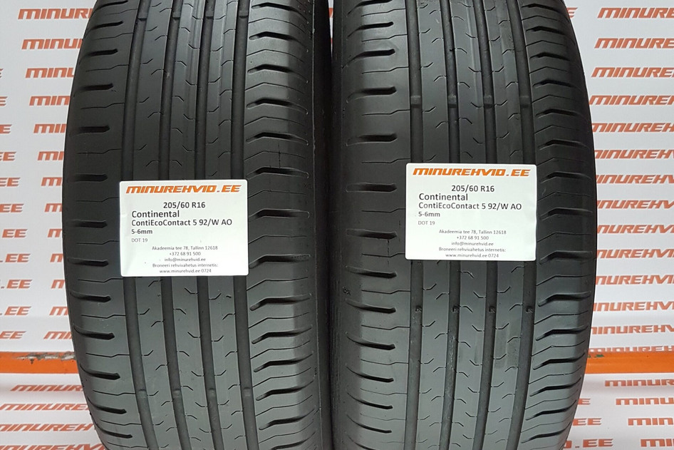 Kasutatud suverehv 205/60R16 Continental ContiEcoContact 5 92/W AO