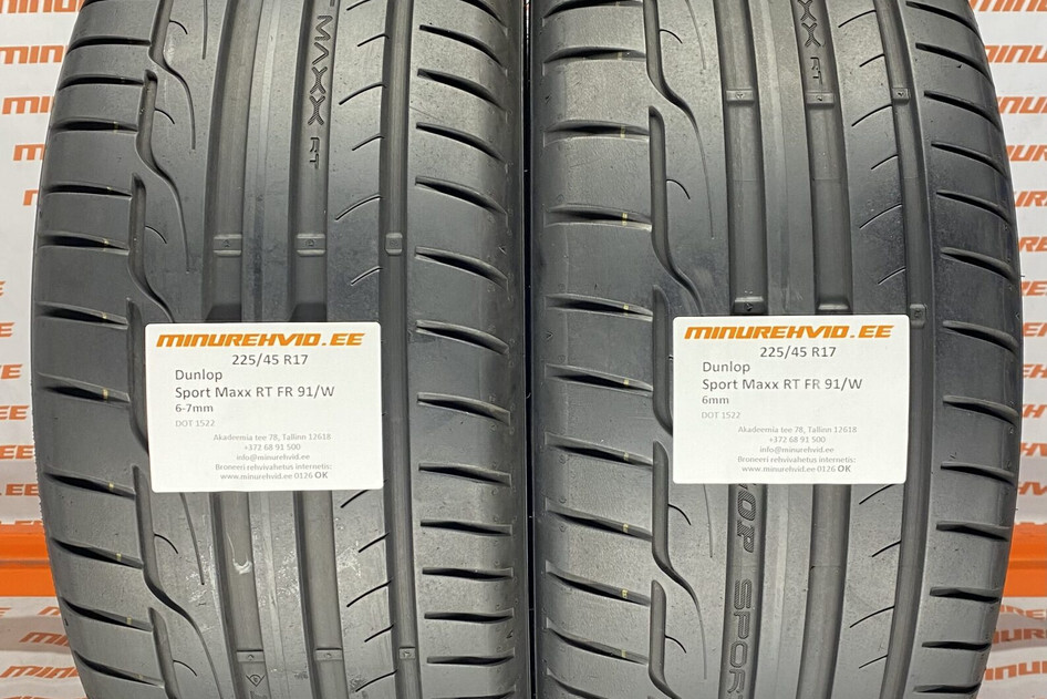 Used summer tire 225/45R17 Dunlop Sport Maxx RT FR 91/W/1522