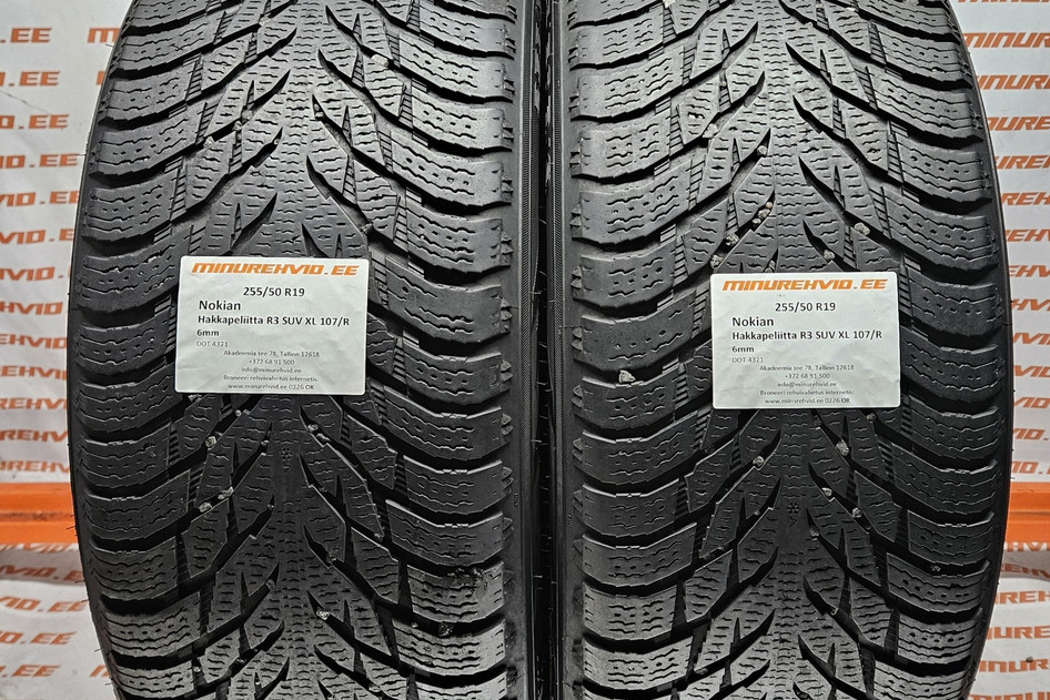 Naudota studless winter tire 255/50R19 Nokian Hakkapeliitta R3 SUV XL 107/R