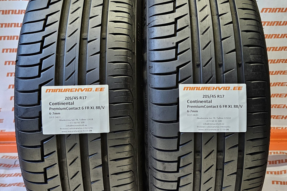 Used summer tire 205/45R17 Continental PremiumContact 6 FR XL 88/V