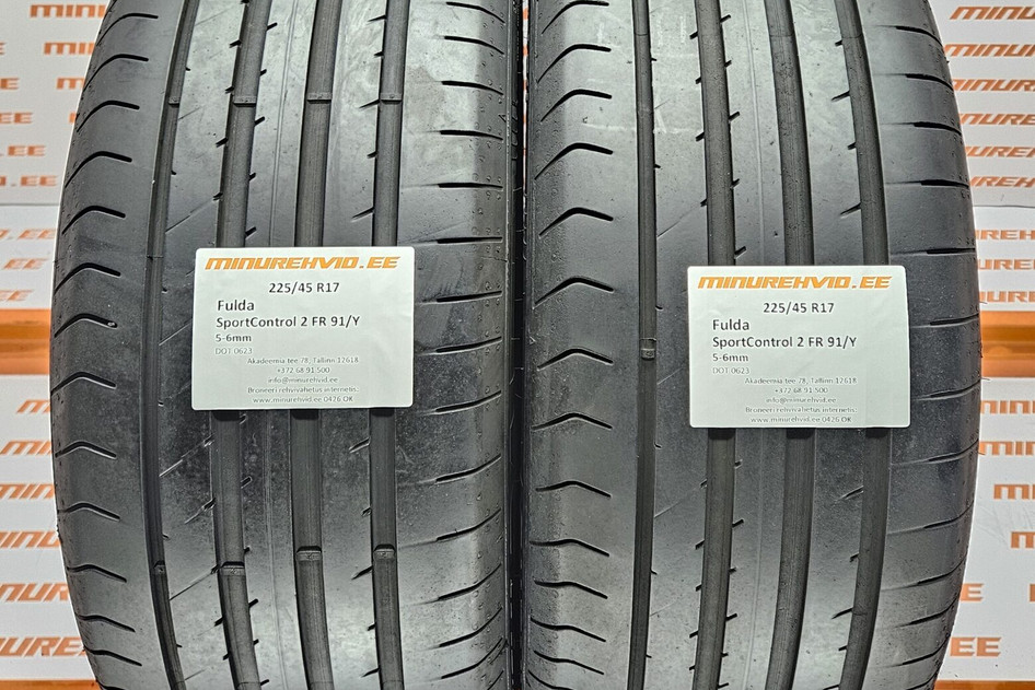 Подержанный летняя шина 225/45R17 Fulda SportControl 2 FR 91/Y