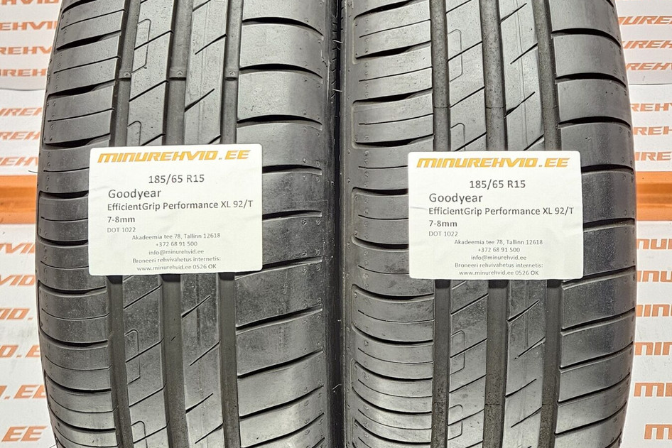 Used summer tire 185/65R15 GoodYear EfficientGrip Performance XL 92/T 1022