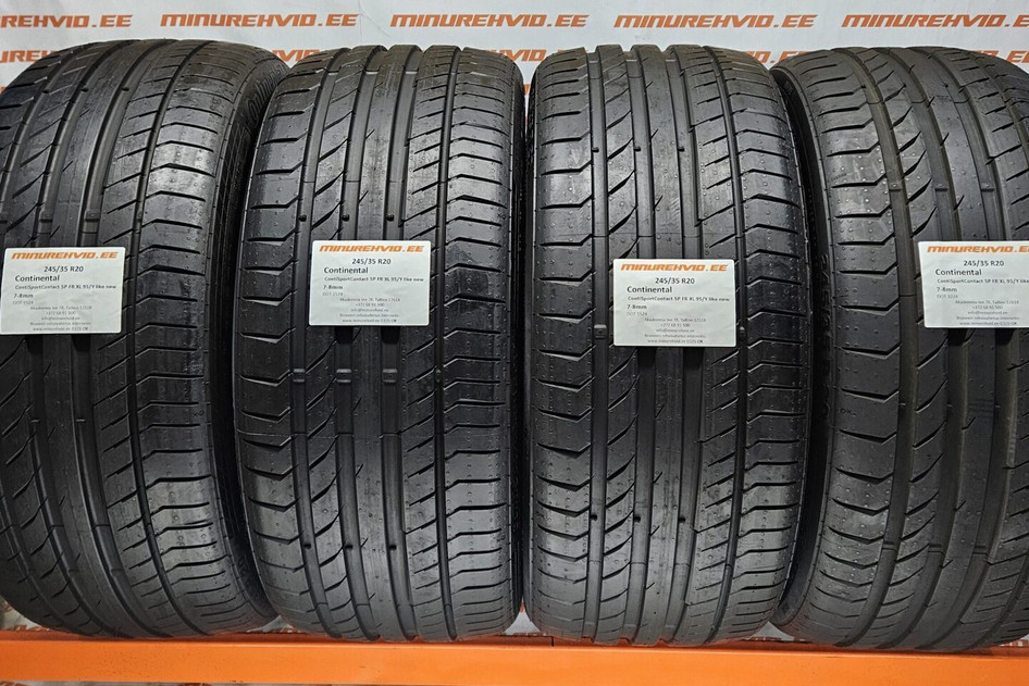 Used summer tire 245/35R20 Continental ContiSportContact 5P FR XL 95/Y like new