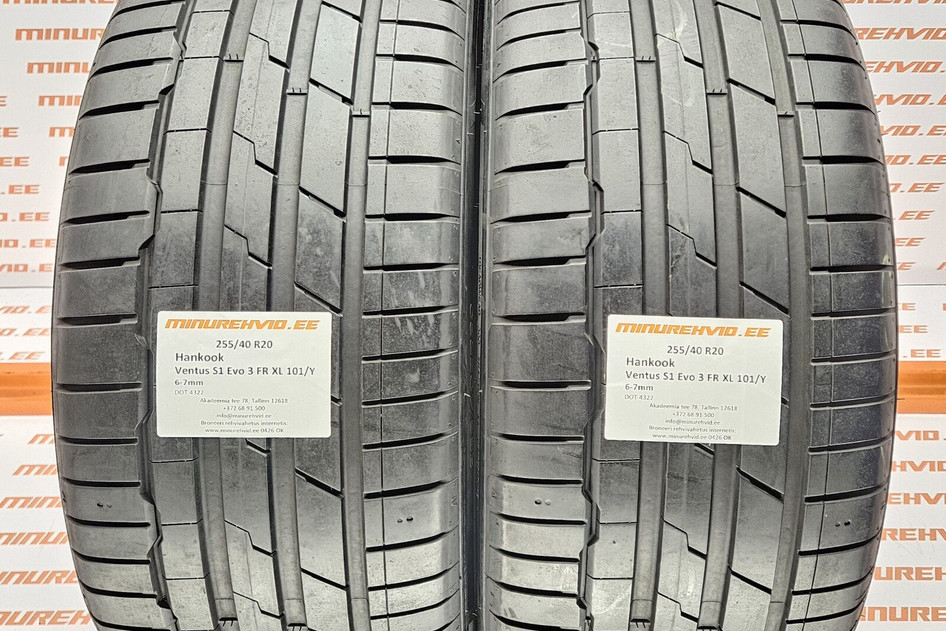 Lietots summer tire 255/40R20 Hankook Ventus S1 Evo 3 FR XL 101/Y