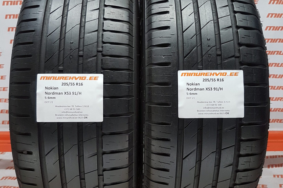 Kasutatud suverehv 205/55R16 Nokian Nordman XS3 91/H