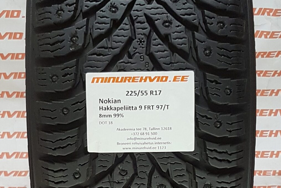 Used studded tire 225/55R17 Nokian Hakkapeliitta 9 FRT 97/T