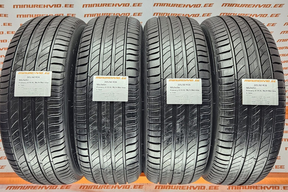 Подержанный летняя шина 205/60R16 Michelin Primacy 4 FR XL 96/H like new 4321
