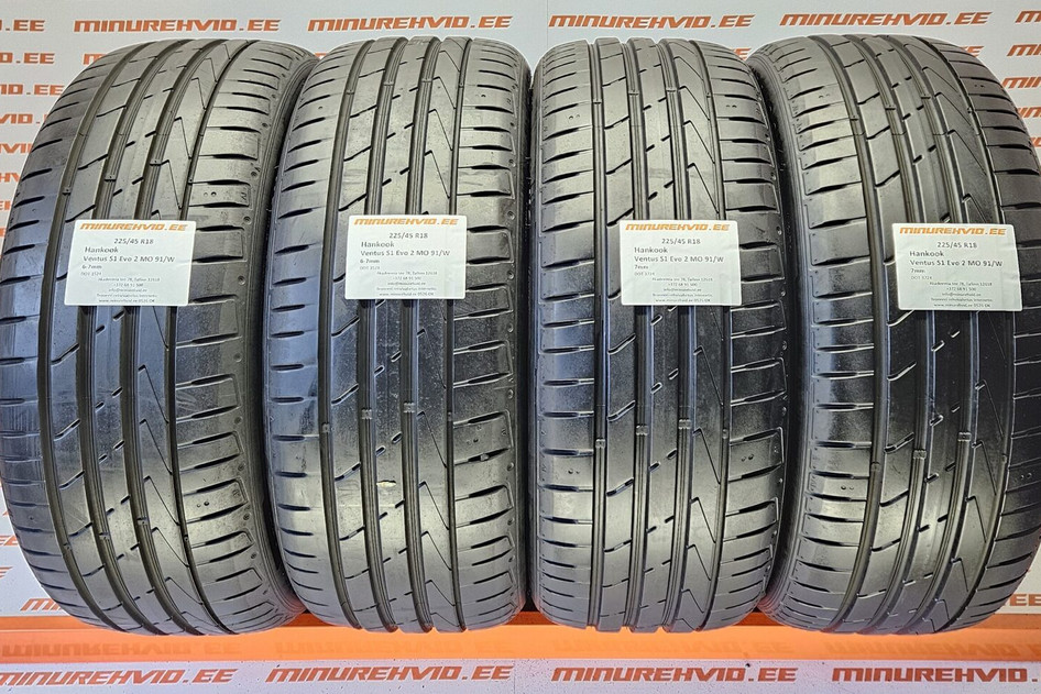 Kasutatud suverehv 225/45R18 Hankook Ventus S1 Evo 2 MO 91/W 3724 + 1524