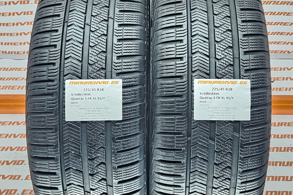 Used studless winter tire 225/45R18 Vredestein Quatrac 5 FR XL 95/Y