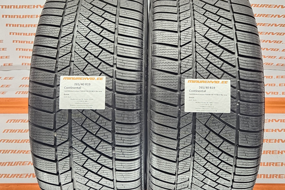 Used studless winter tire 265/40R19 Continental ContiWinterContact TS830P N0 FR 98/V like new