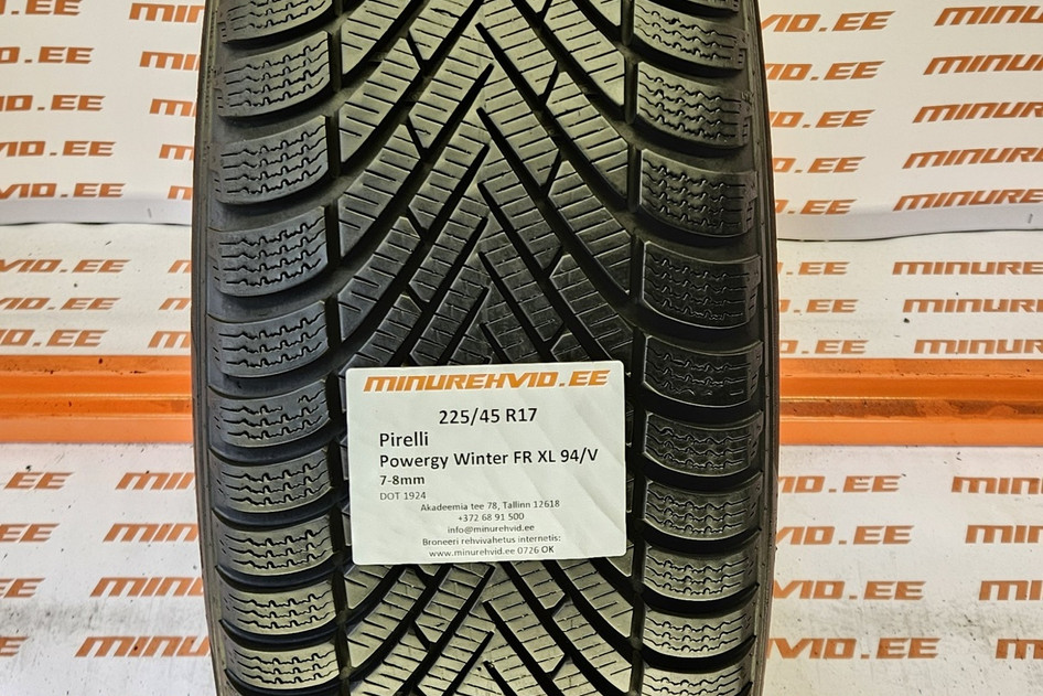 Used studless winter tire 225/45R17 Pirelli Powergy Winter FR XL 94/V