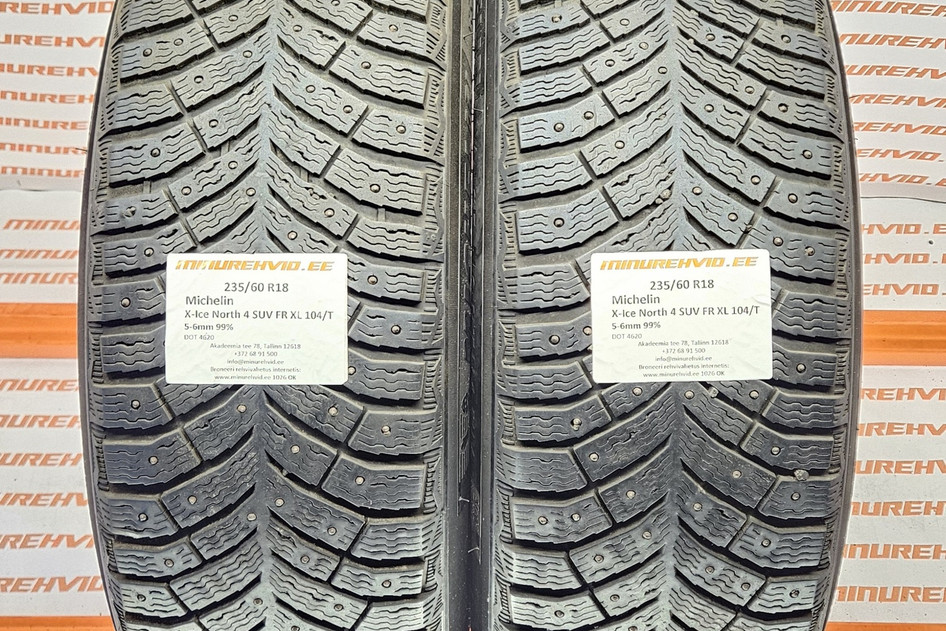Kasutatud naastrehv 235/60R18 Michelin X-Ice North 4 SUV XL 107/T