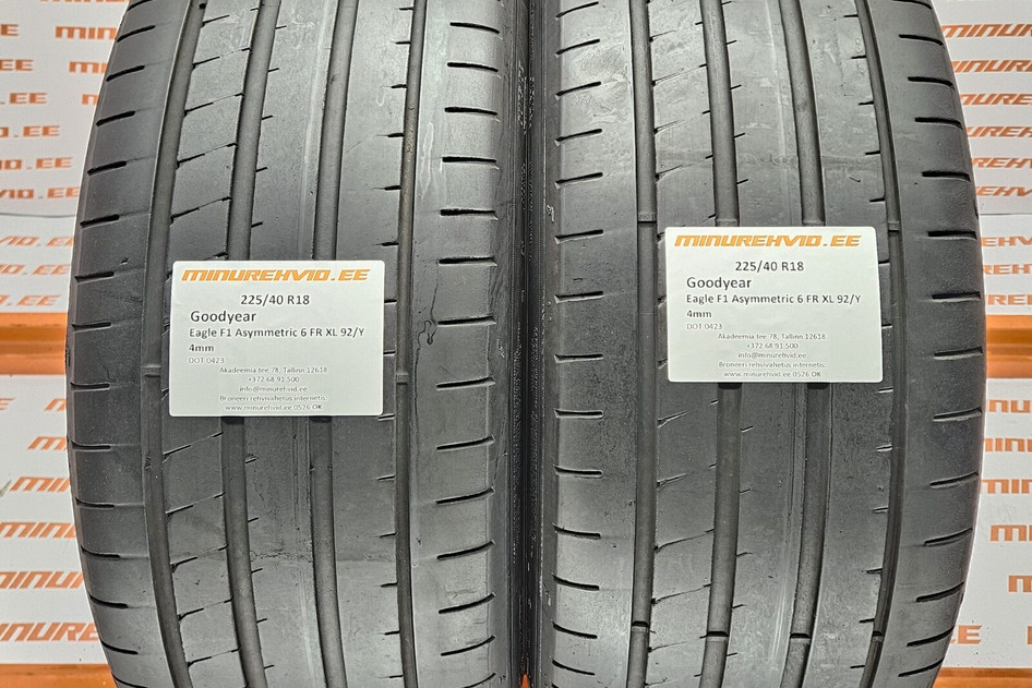 Kasutatud suverehv 225/40R18 GoodYear Eagle F1 Asymmetric 6 FR XL 92/Y