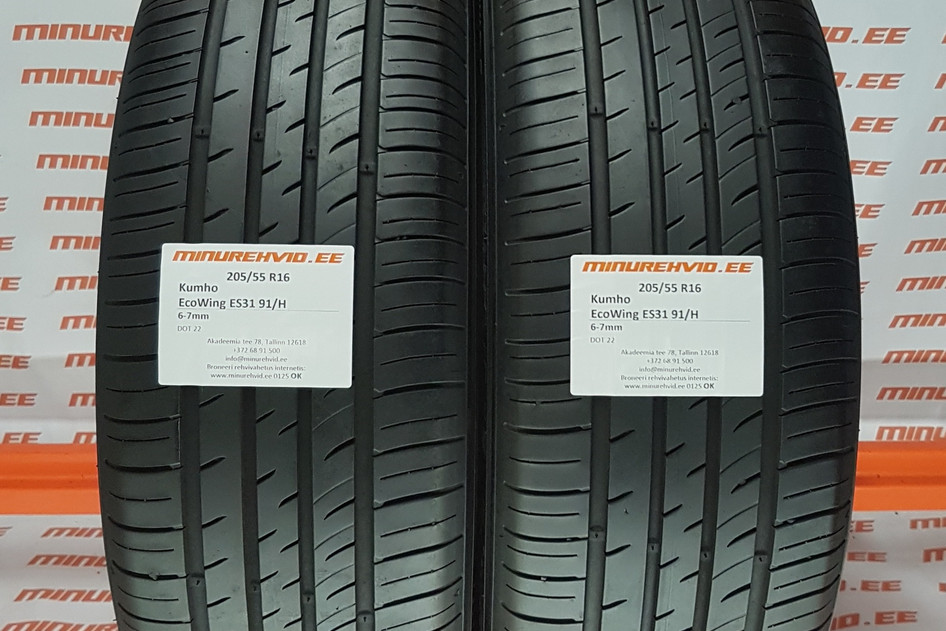 Kasutatud suverehv 205/55R16 Kumho EcoWing ES31 91/H