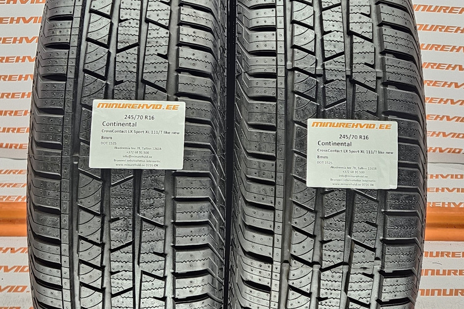 Used summer tire 245/70R16 Continental CrossContact LX Sport XL 111/T like new