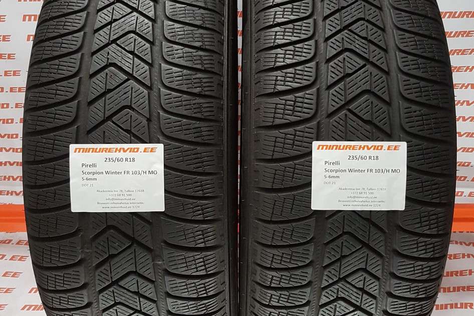 Used studless winter tire 235/60R18 Pirelli Scorpion Winter FR 103/H MO