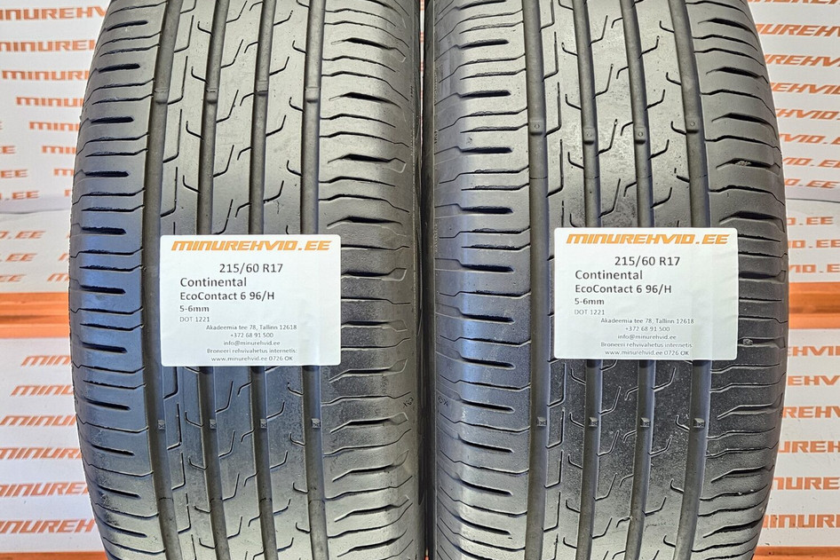 Used summer tire 215/60R17 Continental EcoContact 6 96/H