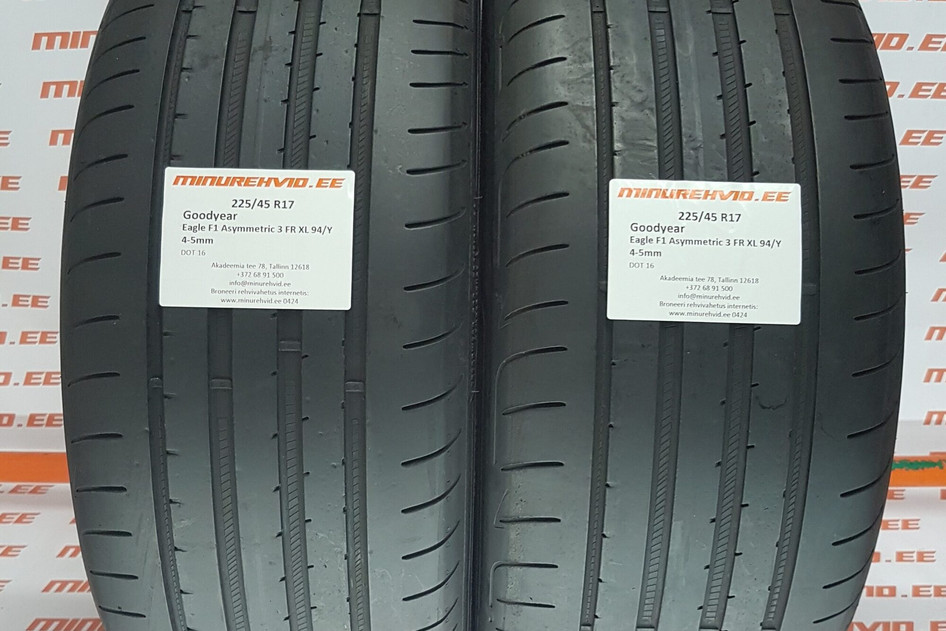 Kasutatud suverehv 225/45R17 GoodYear Eagle F1 Asymmetric 3 FR XL 94/Y