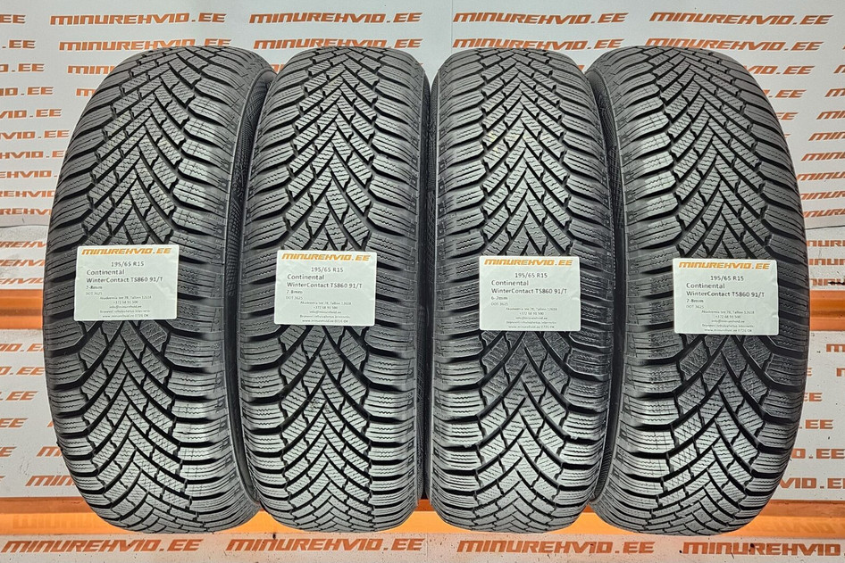 Used studless winter tire 195/65R15 Continental WinterContact TS860 91/T 3625