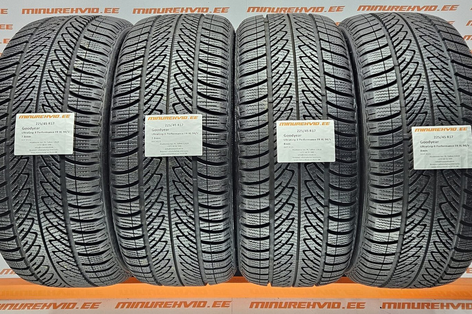 Kasutatud lamellrehv 225/45R17 GoodYear UltraGrip 8 Performance FR XL 94/V