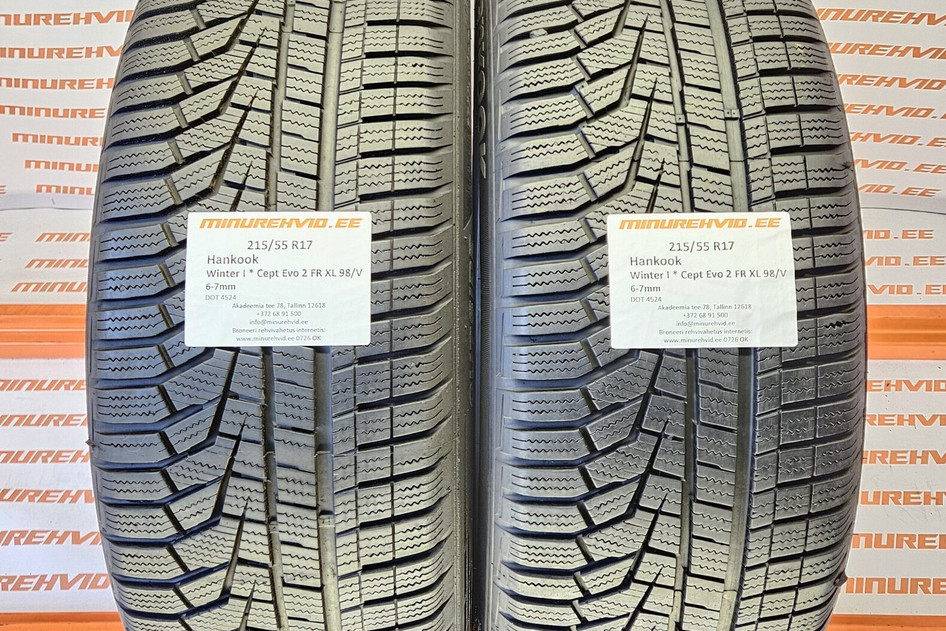 Used studless winter tire 215/55R17 Hankook Winter I * Cept Evo 2 FR XL 98/V
