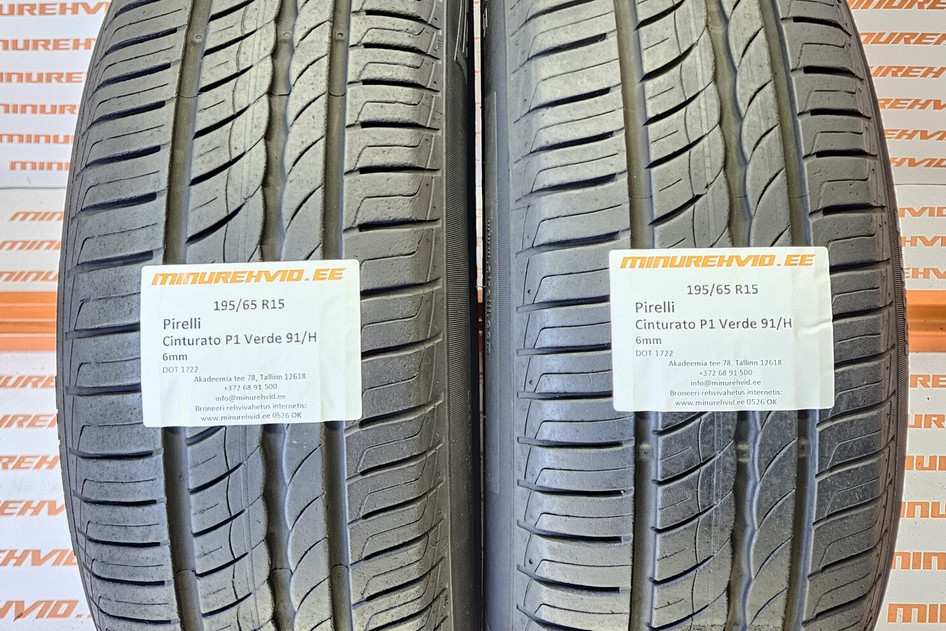 Kasutatud suverehv 195/65R15 Pirelli Cinturato P1 Verde 91/H