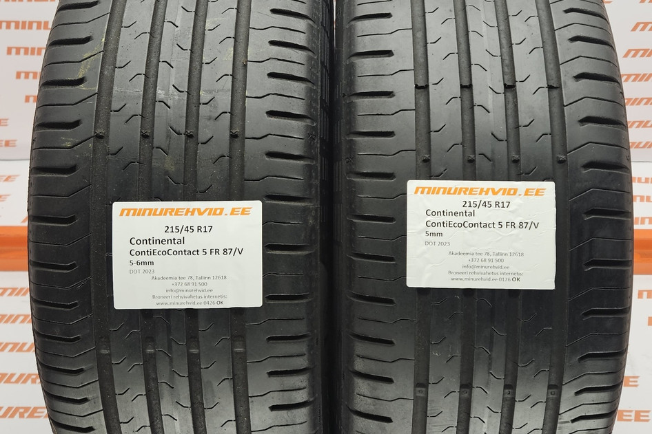 Kasutatud suverehv 215/45R17 Continental ContiEcoContact 5 FR 87/V 2023