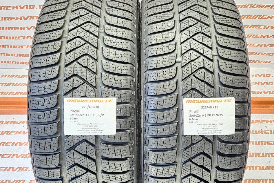 Kasutatud lamellrehv 225/40R18 Pirelli SottoZero 3 FR XL 92/V