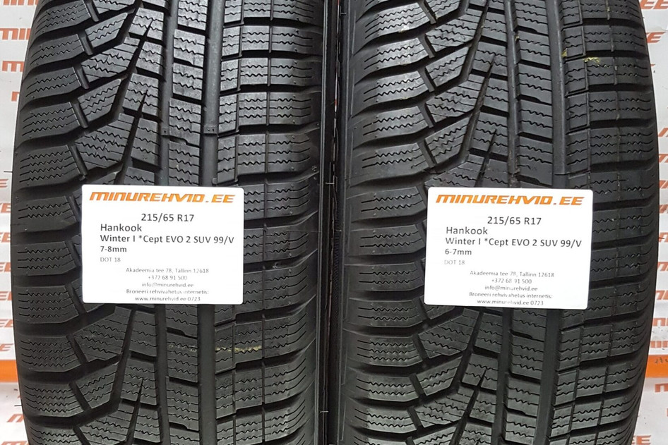 Used studless winter tire 215/65R17 Hankook Winter I Cept EVO 2 SUV 99/V
