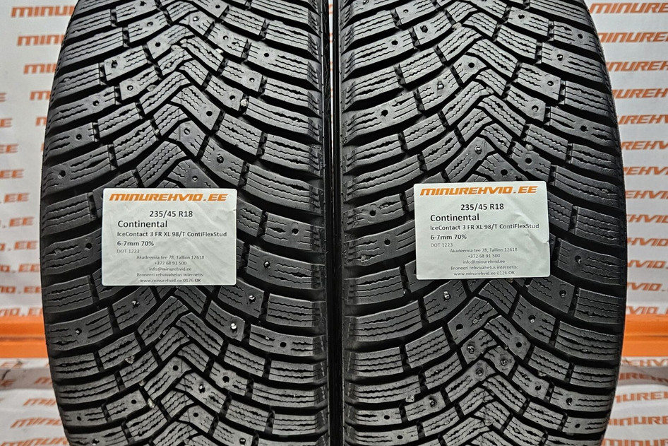 Подержанный шипованная шина 235/45R18 Continental IceContact 3 FR XL 98/T ContiFlexStud