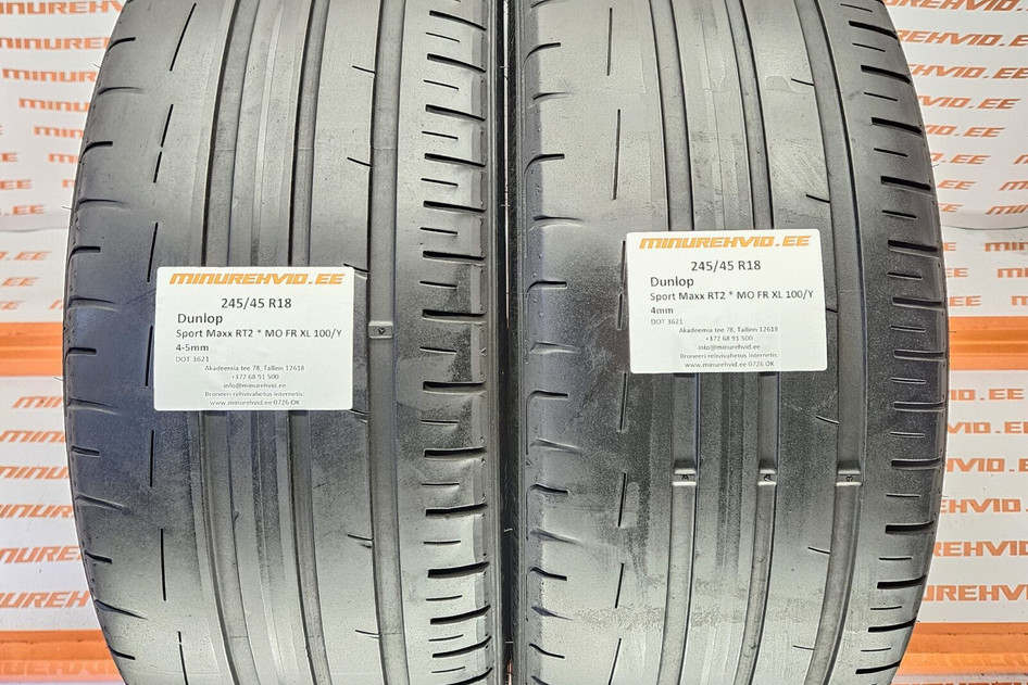 Used summer tire 245/45R18 Dunlop Sport Maxx RT2 * MO FR XL 100/Y