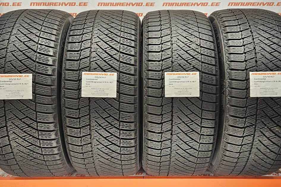 Подержанный нешипованная шина 225/50R17 Continental ContiVikingContact 6 FR XL 98/T