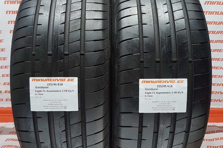 Used summer tire 225/45R18 GoodYear Eagle F1 Asymmetric 5 FR 91/Y