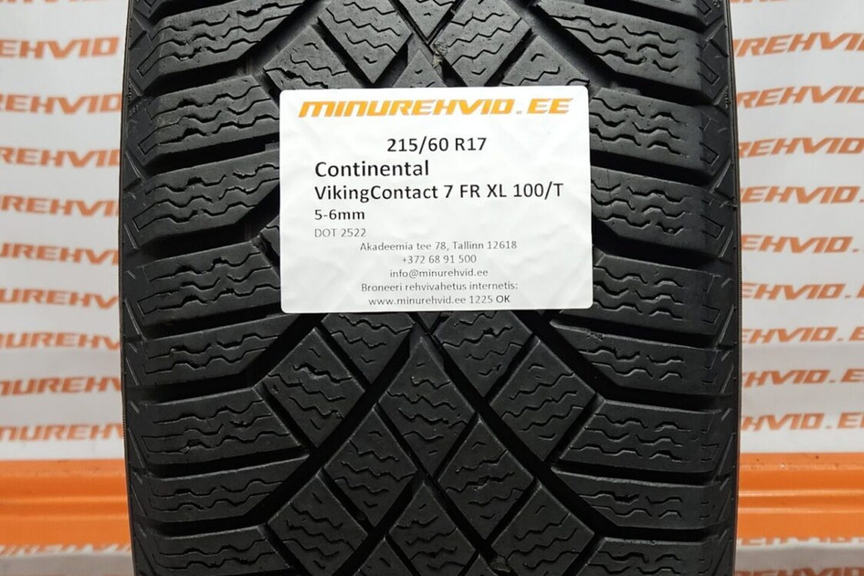 Used studless winter tire 215/60R17 Continental VikingContact 7 FR XL 100/T