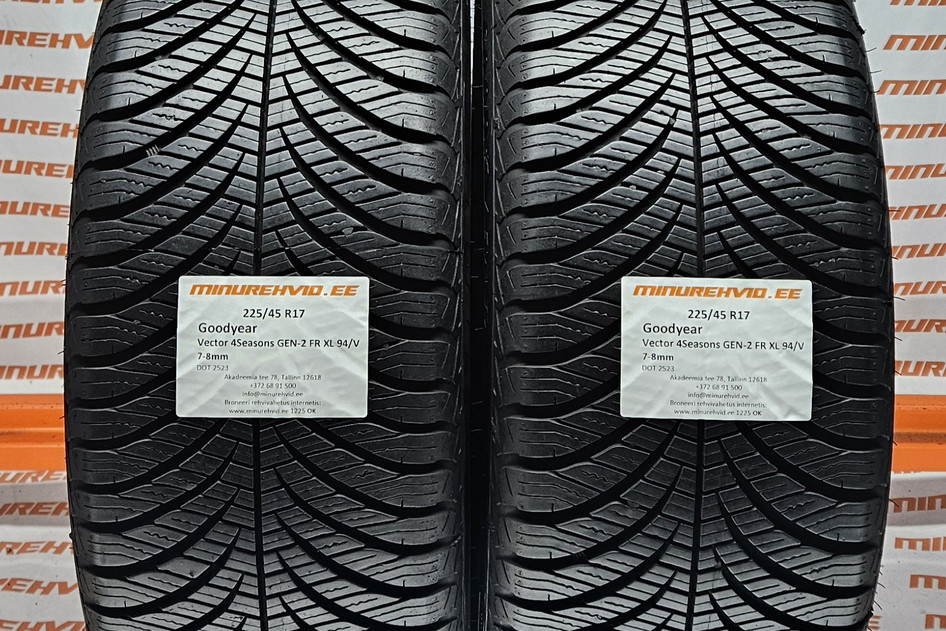 Used studless winter tire 225/45R17 GoodYear Vector 4Seasons GEN-2 FR XL 94/V