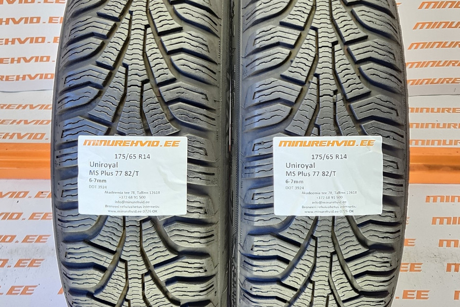 Used studless winter tire 175/65R14 Uniroyal MS Plus 77 82/T