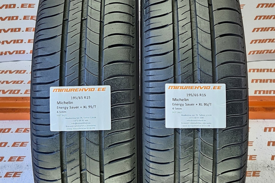 Подержанный летняя шина 195/65R15 Michelin Energy Saver + XL 95/T