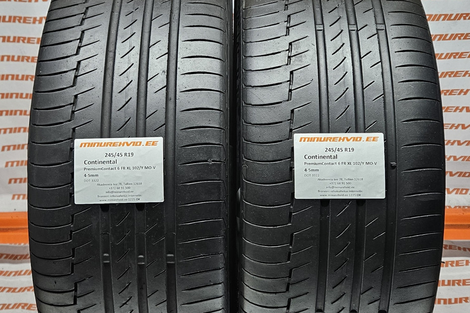 Used summer tire 245/45R19 Continental PremiumContact 6 FR XL 102/Y MO-V