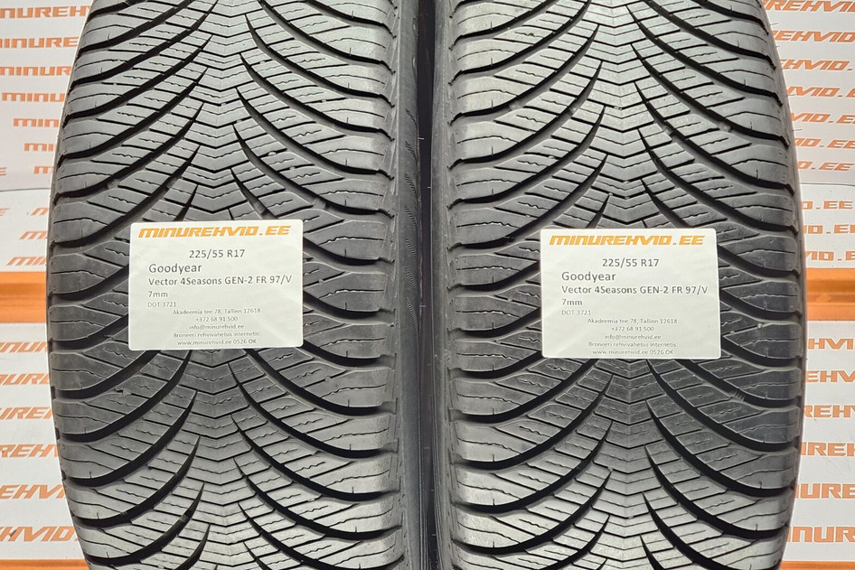 Kasutatud lamellrehv 225/55R17 GoodYear Vector 4Seasons GEN-2 FR 97/V