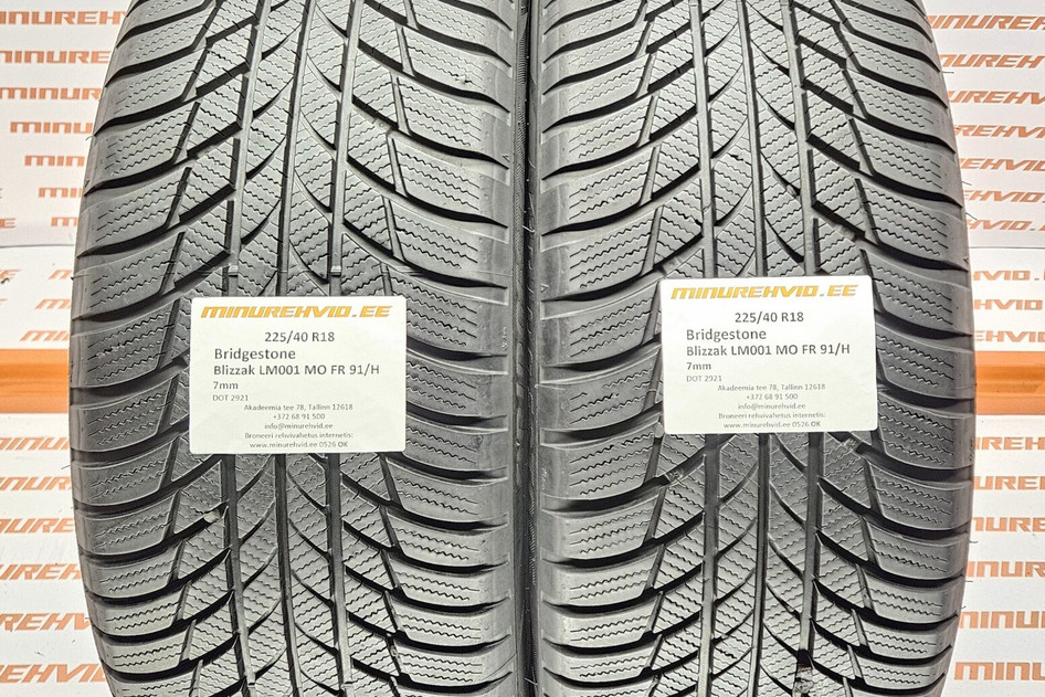 Подержанный нешипованная шина 225/45R18 Bridgestone Blizzak LM001 MO FR 91/H